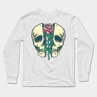 Skull and rose Long Sleeve T-Shirt